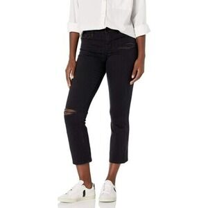 William Rast Mid Rise Crop Boot Jeans Black Iconic Vintage Comfort Stretch Sz 24